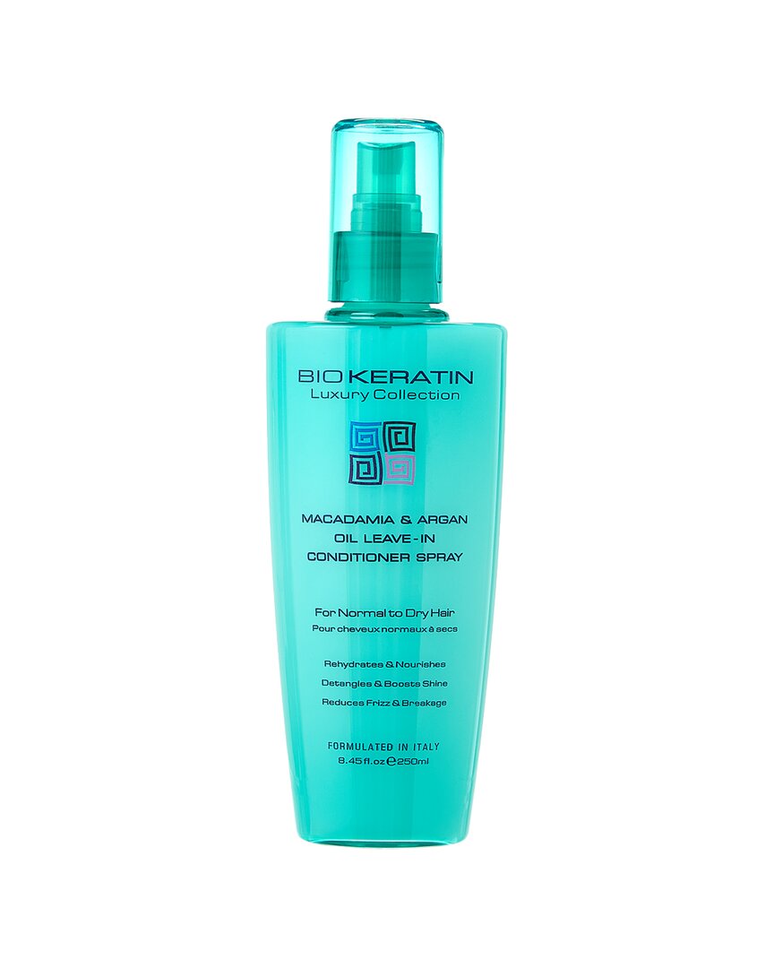Biokeratin Dnu  Unisex 8.45oz Bk Luxury Macademia & Argan Leave-in Conditioner Spray In White