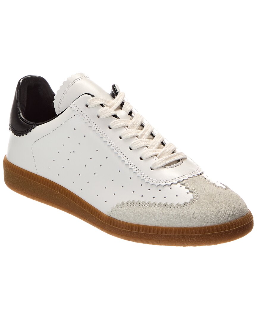 Shop Isabel Marant Bryce Leather Sneaker In White