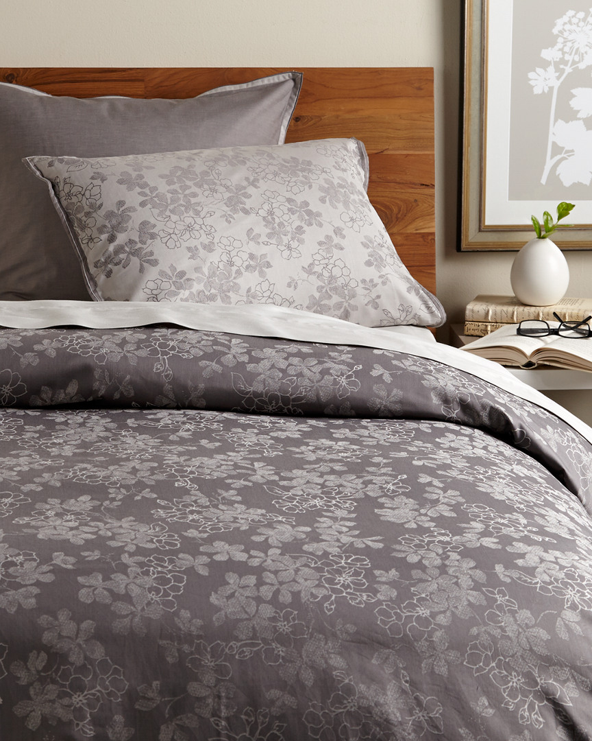 Belle Epoque Iced Bloom Duvet Collection In Grey
