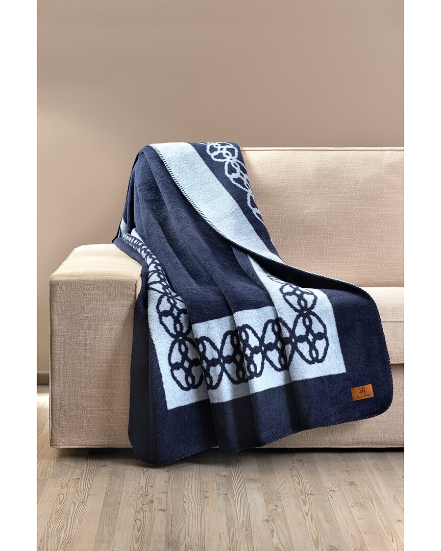 Brooks Brothers Geo Linked Luxury Cotton Throw