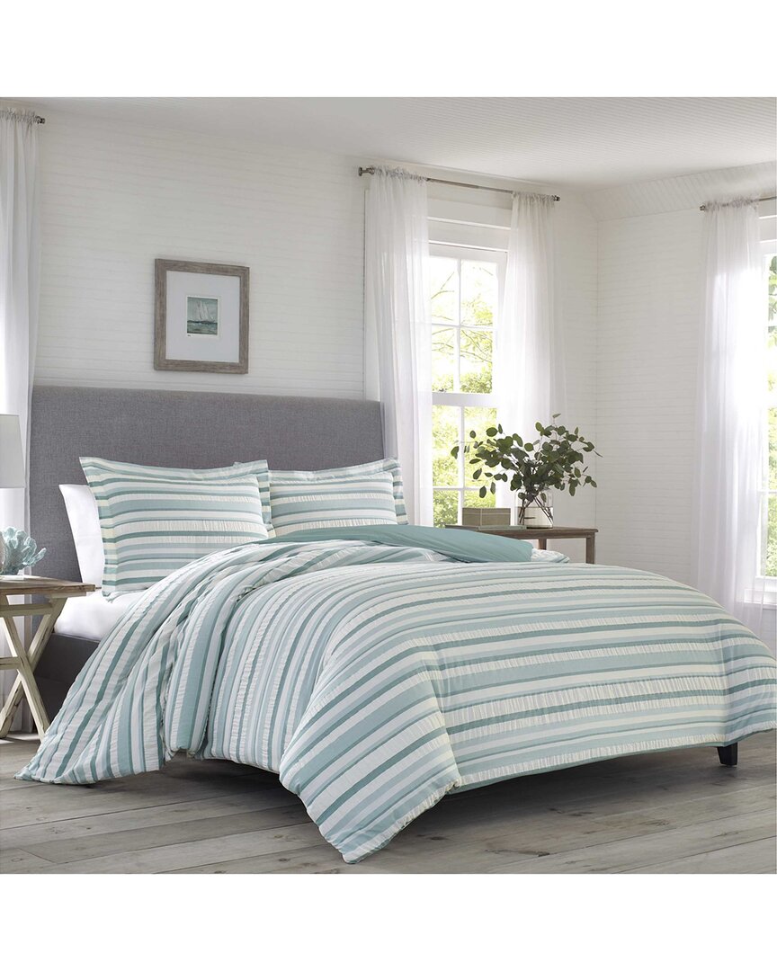 Tommy Bahama Clearwater Cay 3pc Duvet Set In Silver