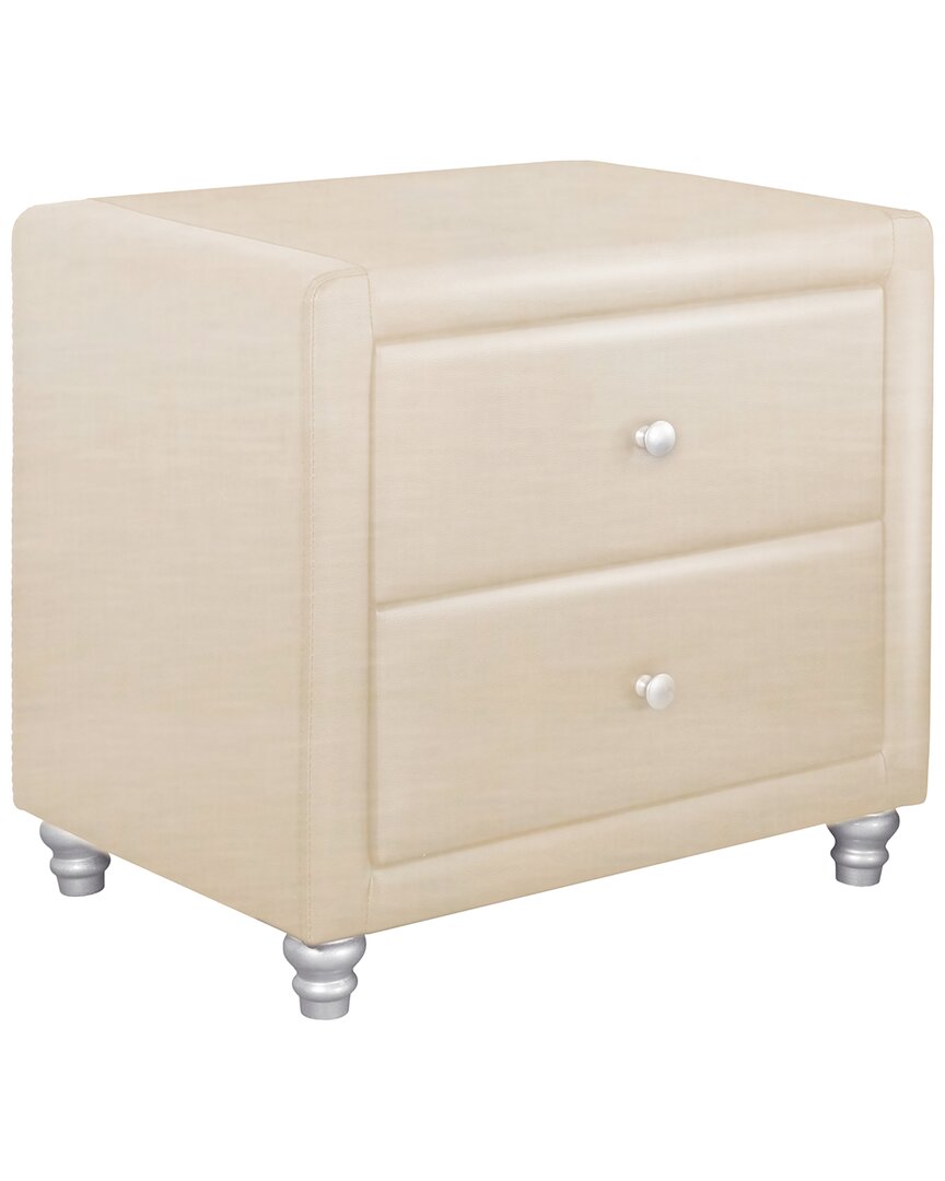 Camden Isle S Upholstered 2 Drawer Nightstand In Beige