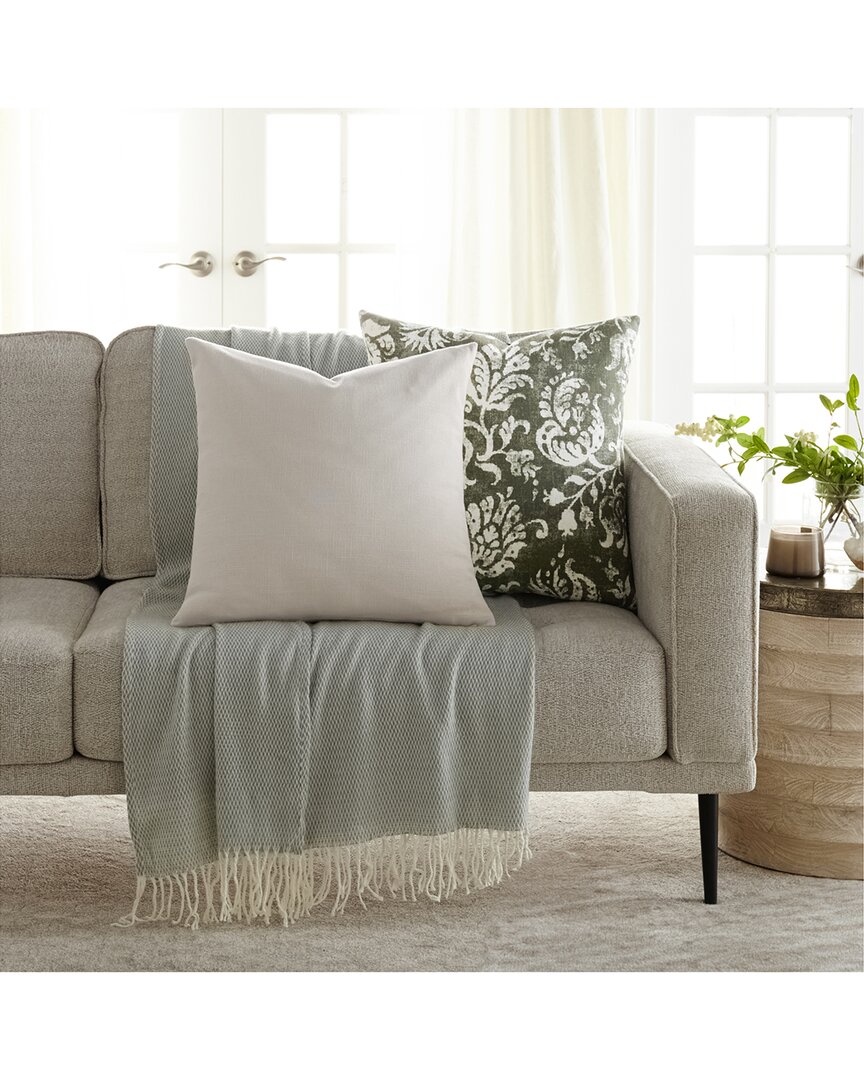 HOME COLLECTION HOME COLLECTION PACK OF 2 SLUB DISTRESSED FLORAL THROW PILLOWS