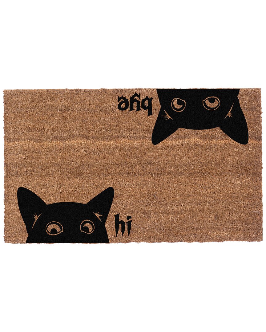 Coco Mats N More Hi Bye Cat Rug In Multicolor