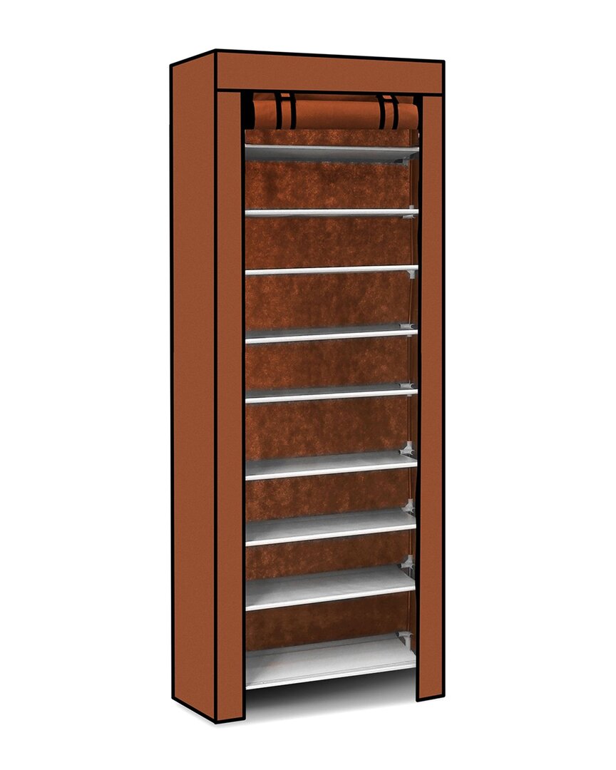Fresh Fab Finds 10-tier Diy Shoe Cabinet In Brown