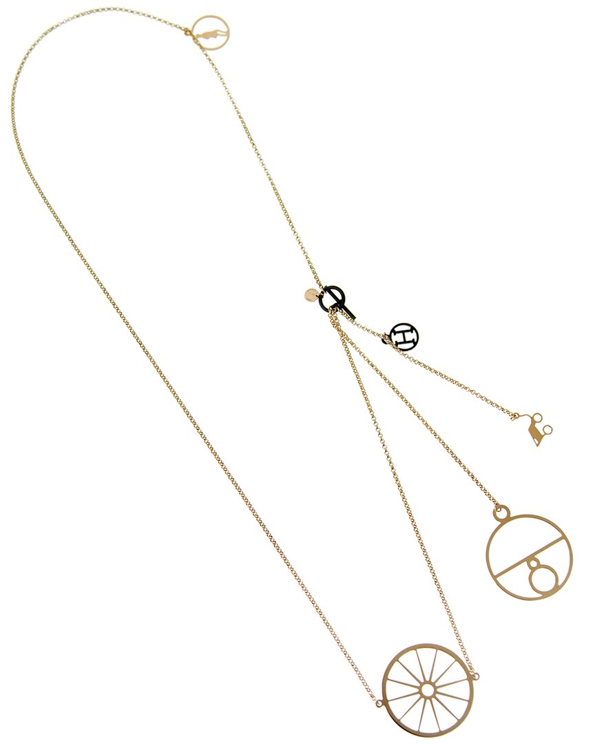 Pre-owned Hermes Long Rose Gold Chain Necklace